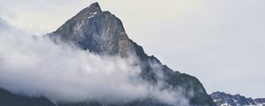 Preview wallpaper rock, cloud, landform, peak, height, landscape