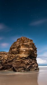 Preview wallpaper rock, coast, beach, relief, nature