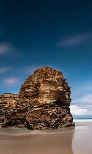 Preview wallpaper rock, coast, beach, relief, nature