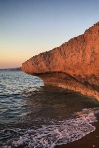 Preview wallpaper rock, coast, sea, foam, landscape