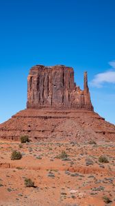 Preview wallpaper rock, desert, bushes, nature