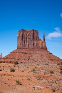 Preview wallpaper rock, desert, bushes, nature