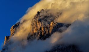 Preview wallpaper rock, fog, nature