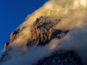 Preview wallpaper rock, fog, nature