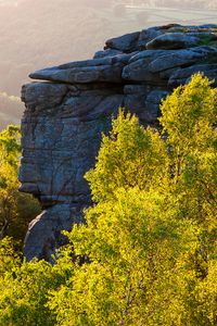 Preview wallpaper rock, hills, trees, rocks