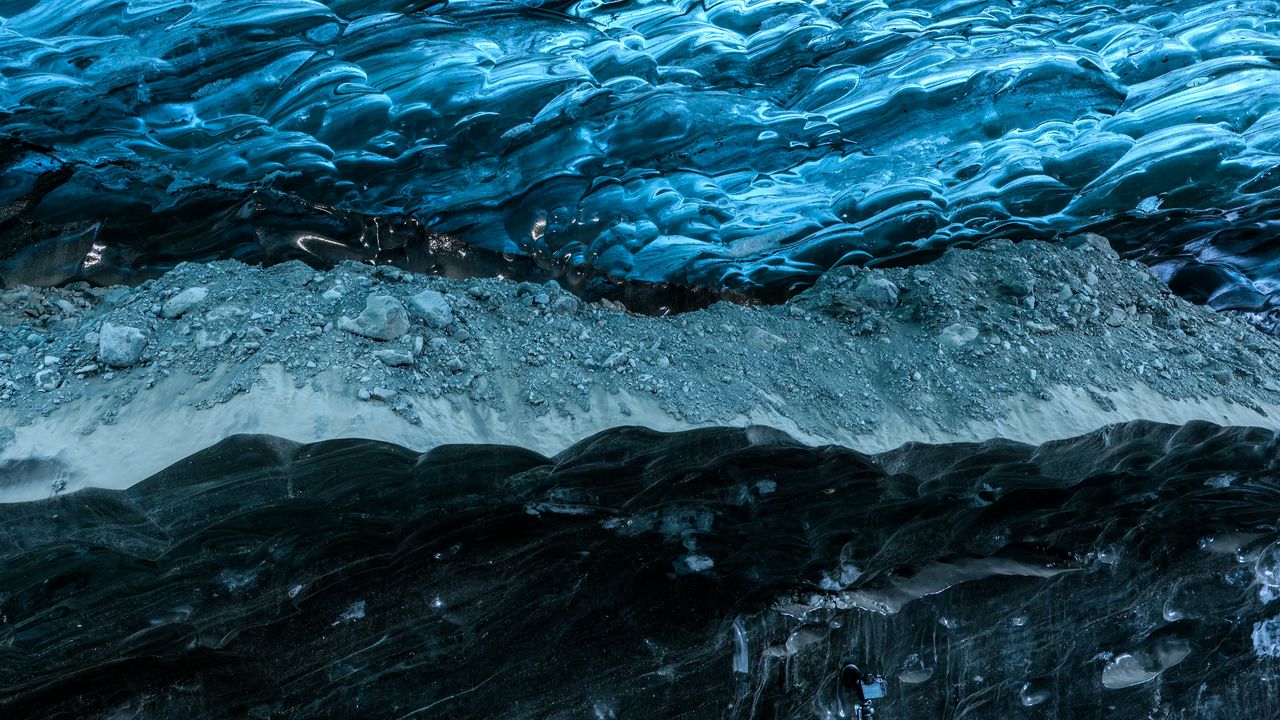 Wallpaper rock, ice, relief, blue