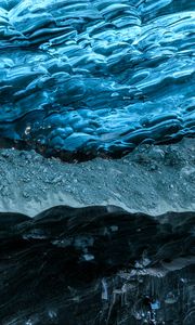 Preview wallpaper rock, ice, relief, blue