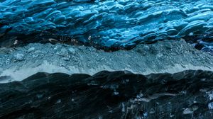 Preview wallpaper rock, ice, relief, blue