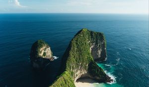 Preview wallpaper rock, island, ocean, beach, indonesia