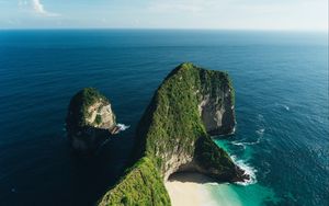 Preview wallpaper rock, island, ocean, beach, indonesia