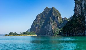 Preview wallpaper rock, island, sea, water, shore