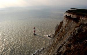 Preview wallpaper rock, lighthouse, height, stranded