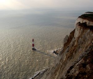 Preview wallpaper rock, lighthouse, height, stranded