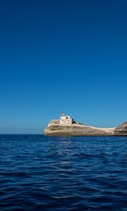 Preview wallpaper rock, lighthouse, sea, nature