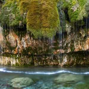 Preview wallpaper rock, moss, landscape, sea