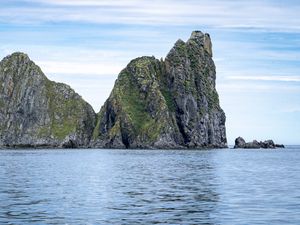 Preview wallpaper rock, mountain, sea, landscape, nature