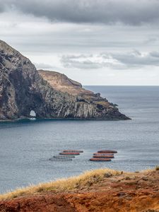 Preview wallpaper rock, mountain, sea, nature