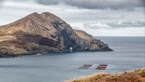 Preview wallpaper rock, mountain, sea, nature