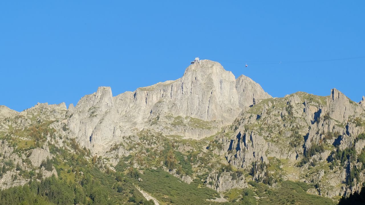 Wallpaper rock, mountain, slope, trees, relief, landscape