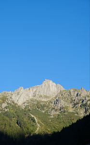 Preview wallpaper rock, mountain, slope, trees, relief, landscape