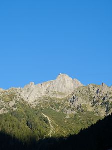 Preview wallpaper rock, mountain, slope, trees, relief, landscape