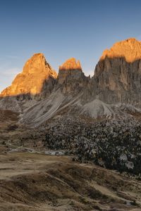 Preview wallpaper rock, mountain, slope, valley, trees