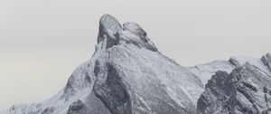 Preview wallpaper rock, mountain, snow, peak, relief, nature