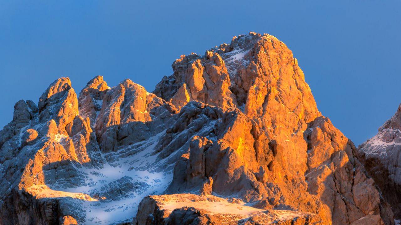 Wallpaper rock, mountain, snow, snowy, stone