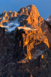 Preview wallpaper rock, mountain, snow, snowy, stone