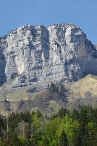 Preview wallpaper rock, mountain, trees, landscape, relief