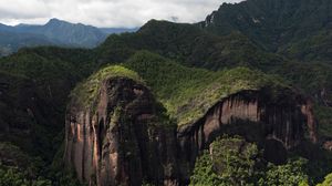Preview wallpaper rock, mountains, grass, trees