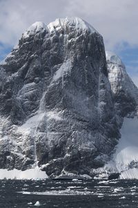 Preview wallpaper rock, mountains, snow, nature
