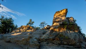 Preview wallpaper rock, mountains, stone, stony, sky