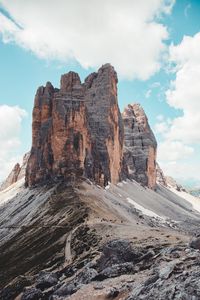 Preview wallpaper rock, mountains, stone, peak, sky