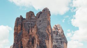 Preview wallpaper rock, mountains, stone, peak, sky