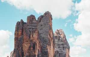 Preview wallpaper rock, mountains, stone, peak, sky