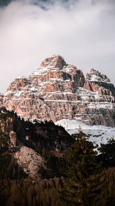 Preview wallpaper rock, peak, forest, trees, nature