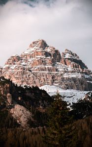 Preview wallpaper rock, peak, forest, trees, nature