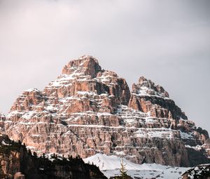 Preview wallpaper rock, peak, forest, trees, nature