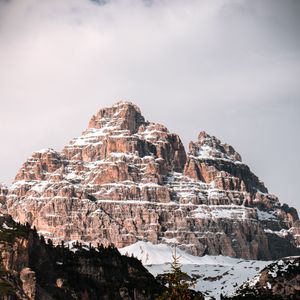 Preview wallpaper rock, peak, forest, trees, nature