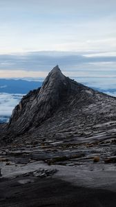 Preview wallpaper rock, peak, stone, altitude, sky