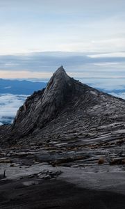 Preview wallpaper rock, peak, stone, altitude, sky