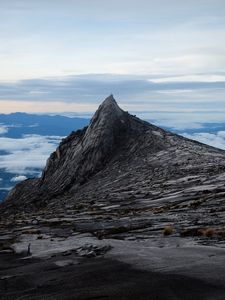 Preview wallpaper rock, peak, stone, altitude, sky