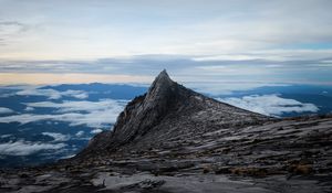 Preview wallpaper rock, peak, stone, altitude, sky