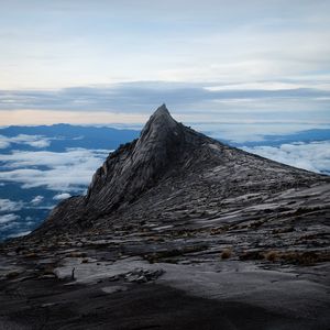 Preview wallpaper rock, peak, stone, altitude, sky