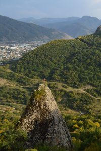 Preview wallpaper rock, peak, valley, hills, view, nature