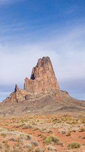 Preview wallpaper rock, prairie, valley, sky