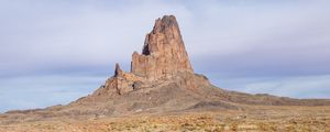 Preview wallpaper rock, prairie, valley, sky