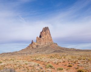 Preview wallpaper rock, prairie, valley, sky