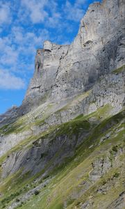 Preview wallpaper rock, relief, slope, grass, nature